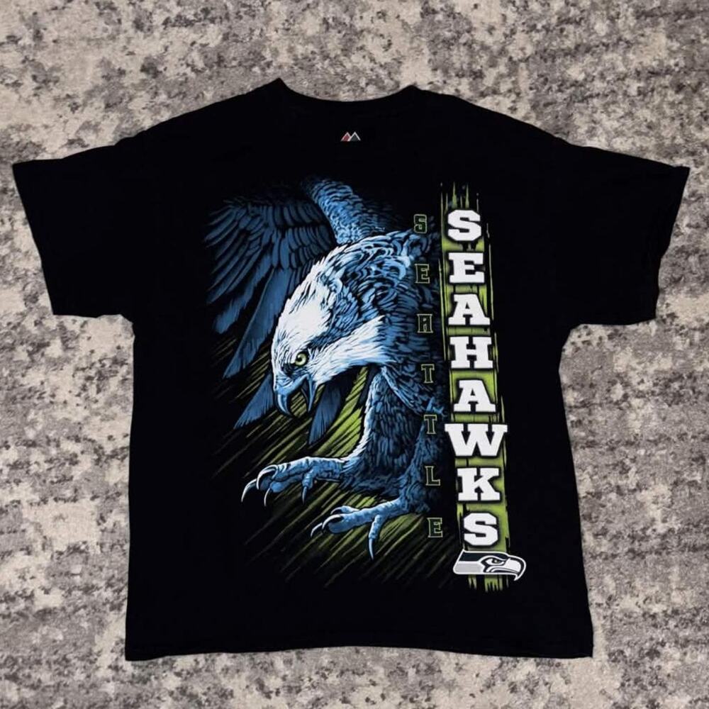 00s Seattle Seahawks Airbrush Cartoon Graphic